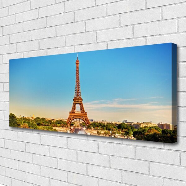 Obraz Canvas Eiffelová veža paríž 125x50 cm