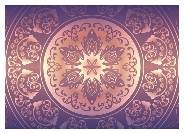 Obraz - Mandala na fialovom gradiente (70x50 cm)