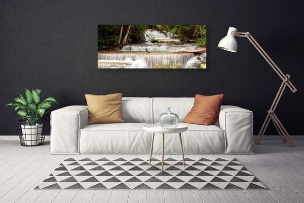 Obraz Canvas Vodopád les príroda 125x50 cm