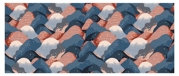 Obraz - Vlny a kopce (120x50 cm)