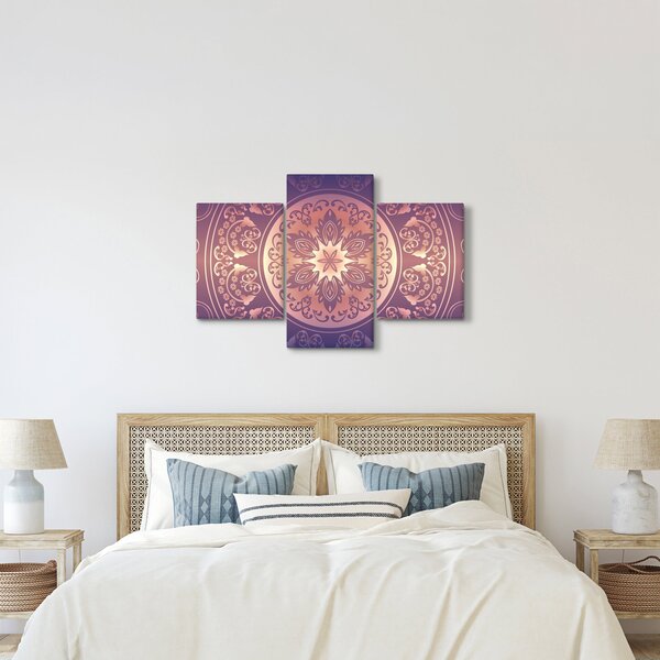 Obraz - Mandala na fialovom gradiente (90x60 cm)