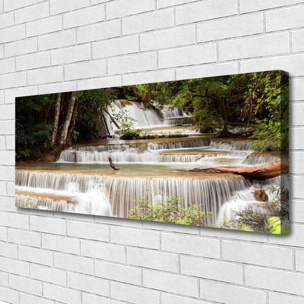 Obraz Canvas Vodopád les príroda 125x50 cm