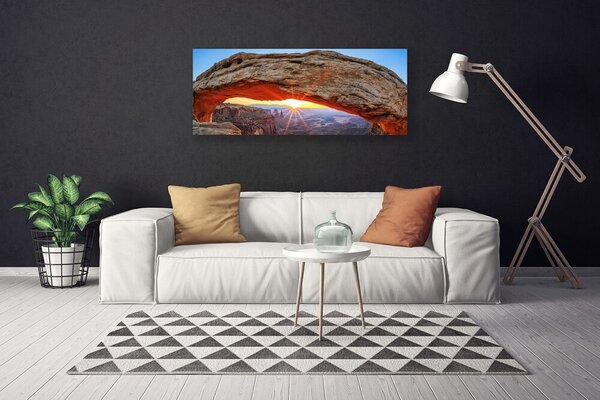 Obraz Canvas Skala slnko krajina 125x50 cm