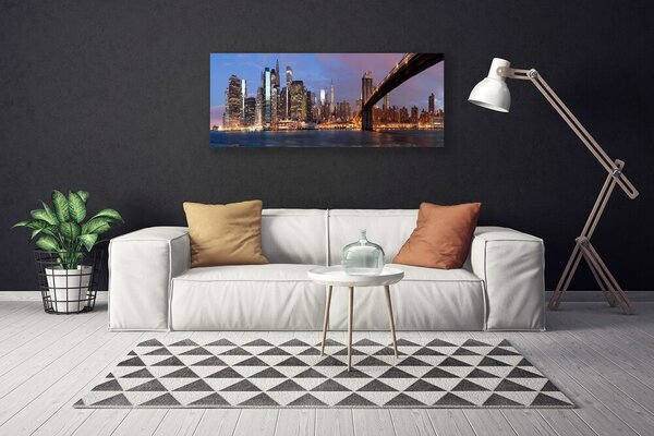 Obraz Canvas Mesto most domy nebo 125x50 cm