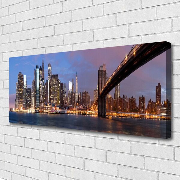 Obraz Canvas Mesto most domy nebo 125x50 cm