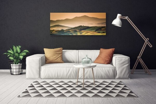 Obraz Canvas Hory pole príroda 125x50 cm
