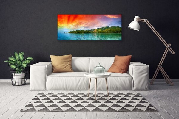 Obraz Canvas More les nebo krajina 125x50 cm
