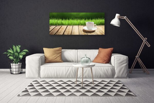 Obraz Canvas Tráva hrnček príroda 125x50 cm