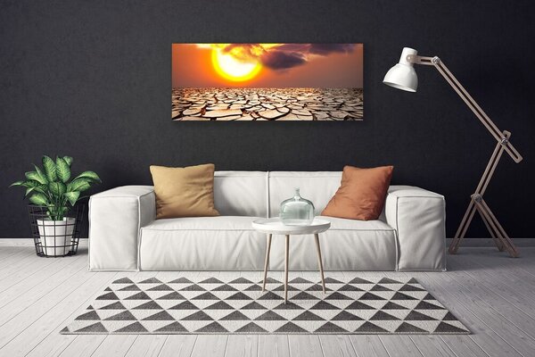 Obraz Canvas Slnko púšť krajina 125x50 cm