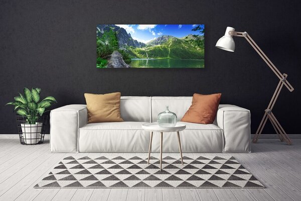 Obraz Canvas Hora jazero príroda 125x50 cm