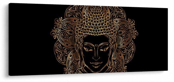 Obraz zlatého Budhu (120x50 cm)