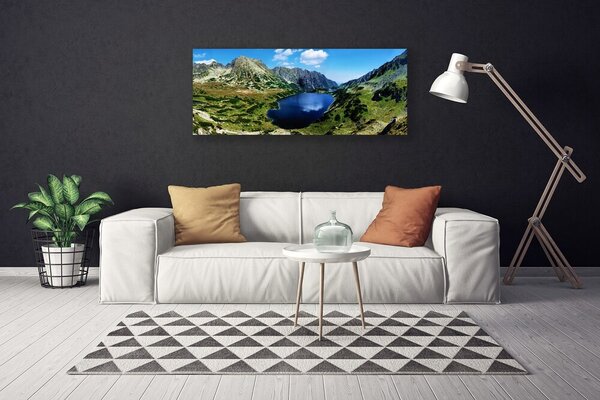 Obraz Canvas Hora jazero príroda 125x50 cm