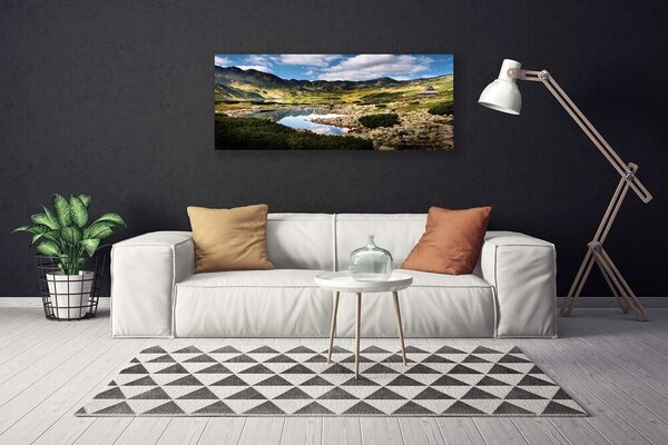 Obraz Canvas Hora jazero príroda 125x50 cm