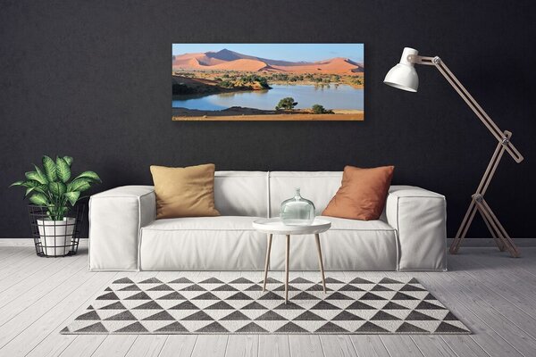 Obraz Canvas Jazero púšť krajina 125x50 cm