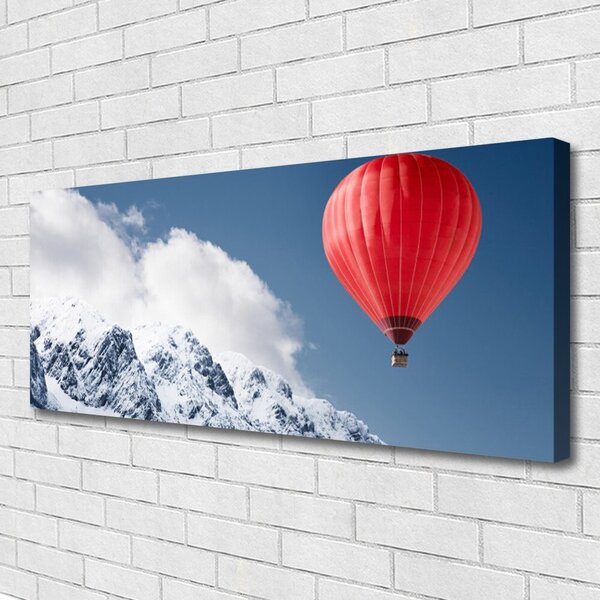 Obraz Canvas Balón vrcholy hor zima 125x50 cm