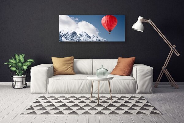 Obraz Canvas Balón vrcholy hor zima 125x50 cm