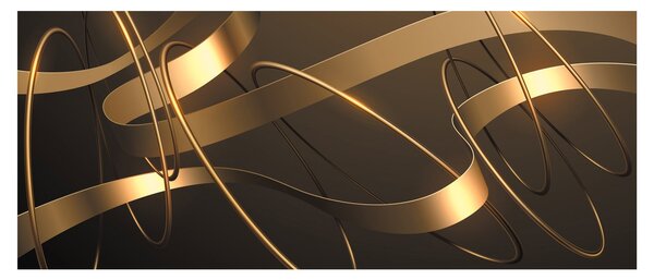 Obraz - Bronzové stuhy (120x50 cm)
