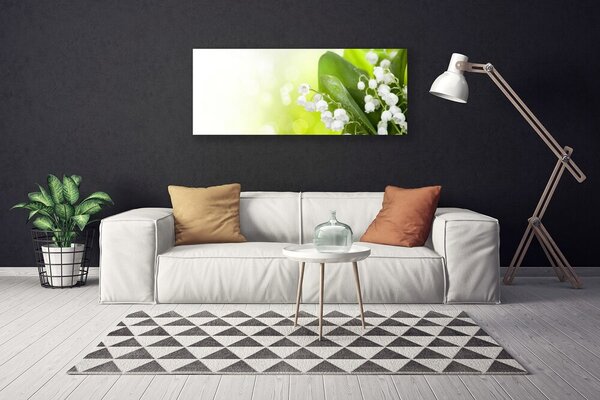 Obraz Canvas Konvalinky listy kvety lúka 125x50 cm