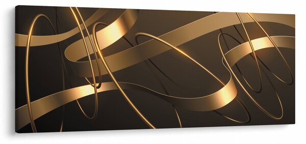 Obraz - Bronzové stuhy (120x50 cm)