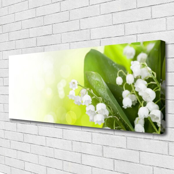 Obraz Canvas Konvalinky listy kvety lúka 125x50 cm