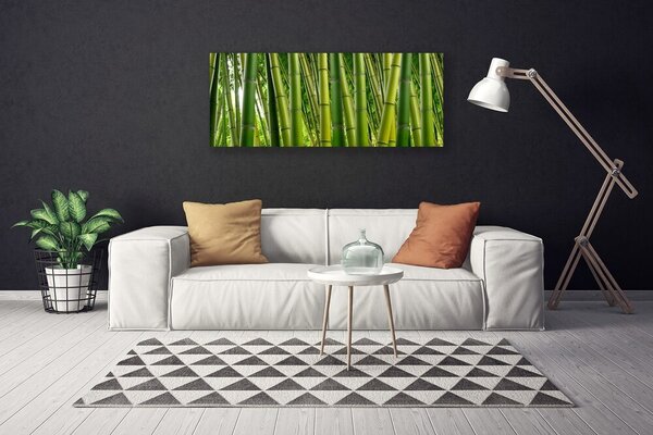 Obraz Canvas Bambusový les bambusové výhonky 125x50 cm