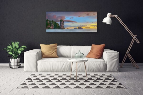 Obraz Canvas More hory príroda 125x50 cm