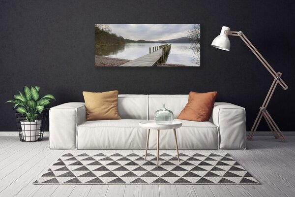 Obraz Canvas Jazero architektúra most 125x50 cm