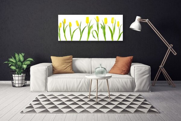 Obraz Canvas Žlté tulipány kvety 125x50 cm