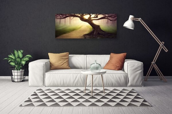 Obraz Canvas Strom lúče slnko 125x50 cm