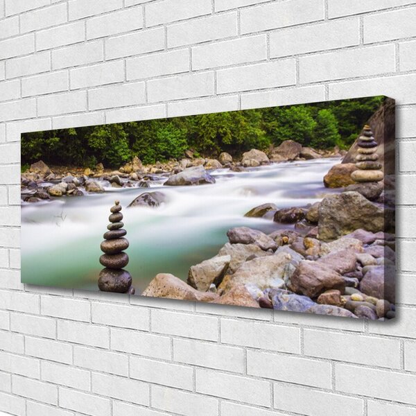 Obraz Canvas Les kamene krajina 125x50 cm