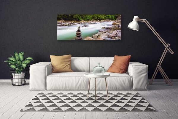Obraz Canvas Les kamene krajina 125x50 cm
