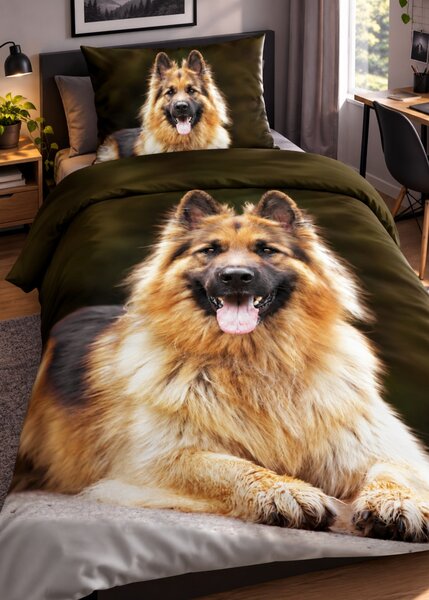 3d obliečky Alsatian mikroplyš 140x200 cm