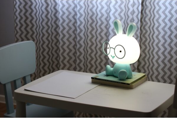 Detská nabíjacia LED lampa ZAJAC 2,5 W, USB-C, teplá biela, modrá (ZAJAC USB-AKU MD)