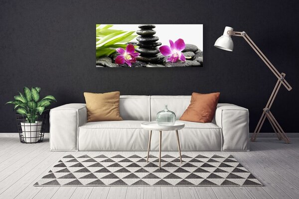 Obraz Canvas Kamene zen kúpele orchidea 125x50 cm