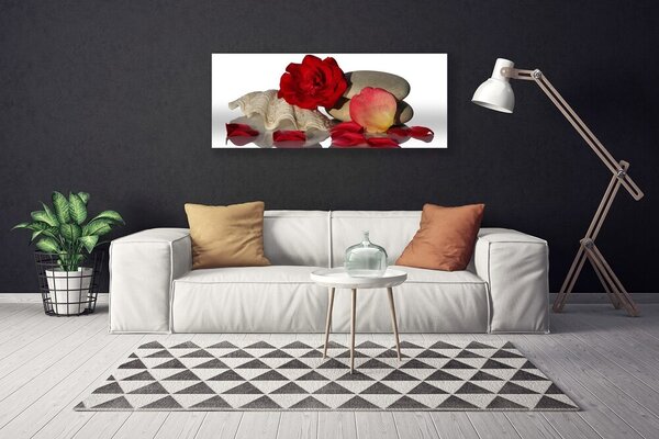 Obraz Canvas Ruže plátky mŕtva príroda 125x50 cm