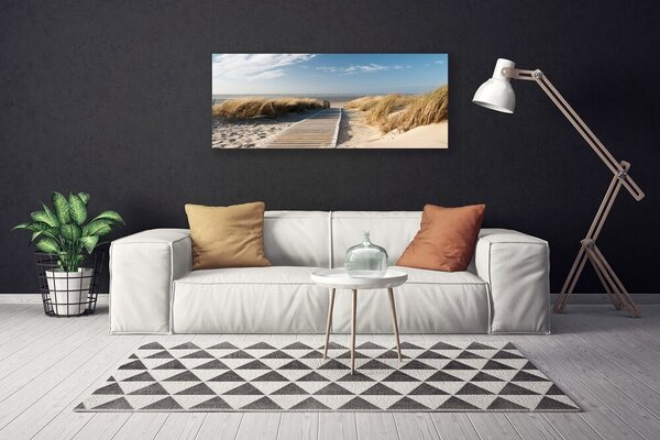 Obraz na plátne Pláž chodník krajina 125x50 cm