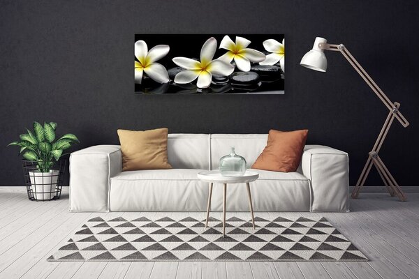 Obraz Canvas Kamene kvety kúpele 125x50 cm