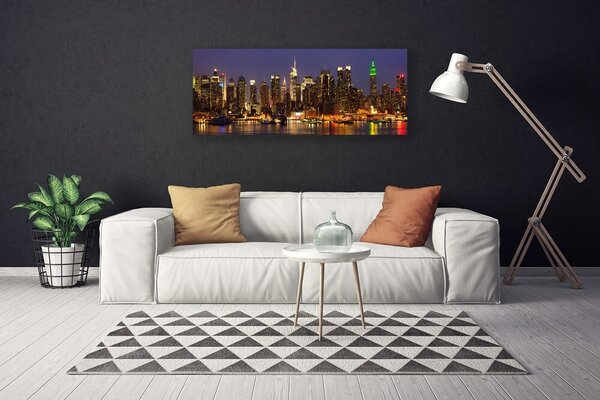 Obraz na plátne Mesto domy 125x50 cm
