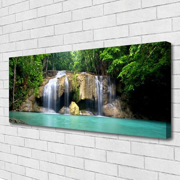 Obraz na plátne Vodopád strom príroda 125x50 cm