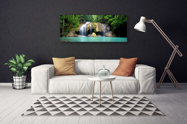 Obraz na plátne Vodopád strom príroda 125x50 cm