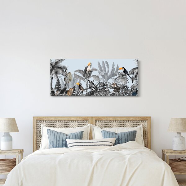 Obraz zvierat v tropickom lese (120x50 cm)