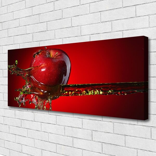 Obraz na plátne Jablko voda kuchyňa 125x50 cm