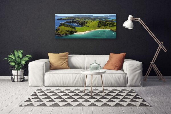 Obraz na plátne More pláž les príroda 125x50 cm