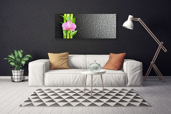 Obraz na plátne Bambus stonky kvet rastlina 125x50 cm
