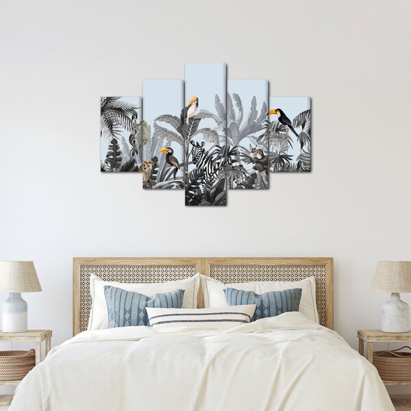 Obraz zvierat v tropickom lese (150x105 cm)