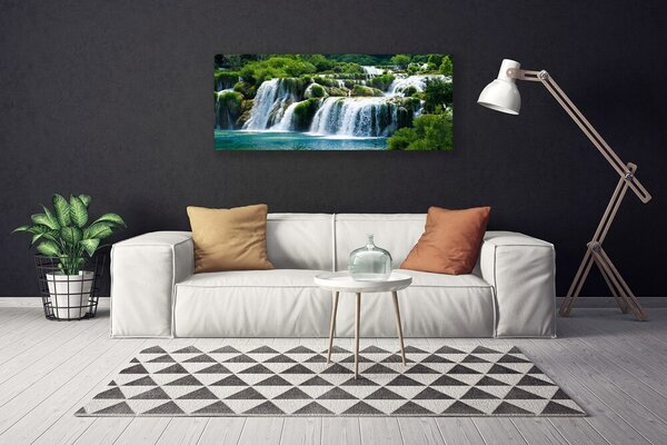 Obraz na plátne Vodopád príroda 125x50 cm