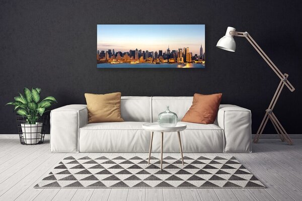 Obraz na plátne Mesto domy 125x50 cm