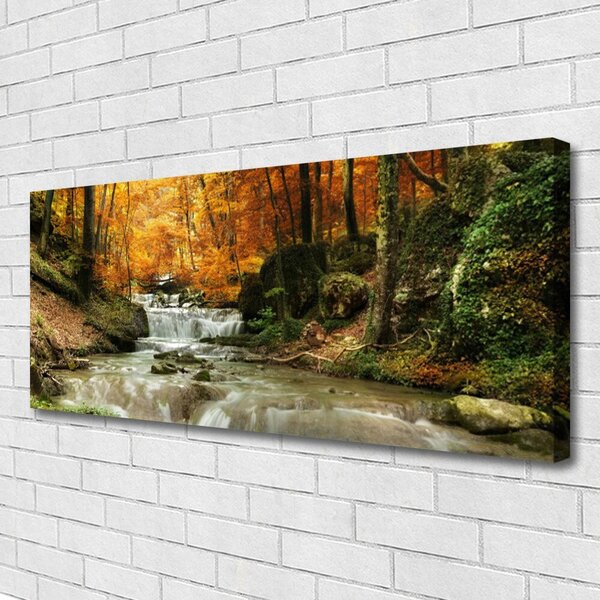 Obraz Canvas Vodopád les príroda 125x50 cm
