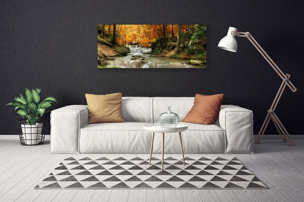 Obraz Canvas Vodopád les príroda 125x50 cm