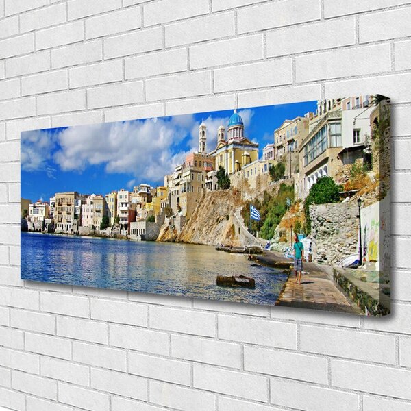 Obraz Canvas Mesto more architektúra 125x50 cm